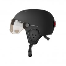 Cosmo Fusion Premium - Casco con Iluminación Trasera Inteligente y Conectado para Bicicletas - Luz de Stop, Detección Automática de Caídas, 