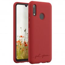 JUST GREEN Carcasa protectora para Huawei P Smart 2019 Natura Reciclable Rojo - Nuevo