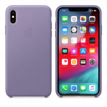 Coque en cuir pour iPhone XS Max Lilas
