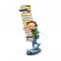 Figurine de Collection - COLLECTOYS - Gaston portant une pile de livres