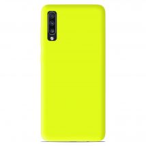 Coque silicone unie Mat Jaune compatible Samsung Galaxy A50 Galaxy A50s