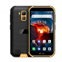 Smartphone Incassable Android 10 4G Dual SIM Téléphone Étanche 4+32Go Jaune YONIS