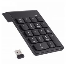Pavé Numérique Sans Fil pour MACBOOK Air APPLE Clavier USB Chiffres 18 touches Pile (NOIR)
