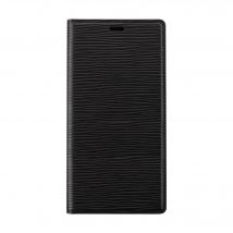 Diarycase 2.0 Coque clapet en cuir véritable avec support aimanté pour Apple iPhone 12 Pro Max, Noir Minuit