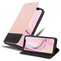 Coque pour Apple iPhone 13 PRO en ROSE NOIR Housse de protection Étui avec fermeture magnétique, fonction de support et compartiment pour carte