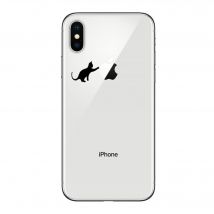 Pack Protection pour IPHONE 11 Pro Max (Coque Silicone Chat + Film Verre Trempe) Fun APPLE