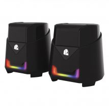 Nitropc Enceintes gamer NS1000 Portable, 360o Surround, RGB