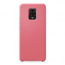 Coque silicone unie Soft Touch Rose compatible Xiaomi Redmi Note 9 Pro