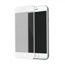 Protection d'écran en verre trempé Bord à Bord Incurvé pour Apple iPhone 6/6s/7/8 Plus, Blanc