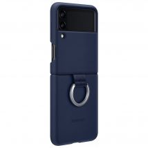 Coque Samsung G Z Flip 3 Silicone avec anneau Bleue Samsung