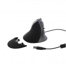 Ratón con cable vertical T'nB Ergo para diestros (negro) - Nuevo
