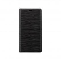 Diarycase 2.0 Coque clapet en cuir véritable avec support aimanté pour Apple iPhone 13 mini, Noir Minuit