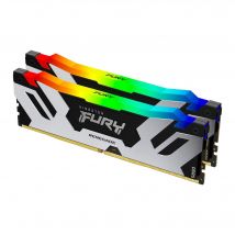 Kingston Fury Renegade RGB DDR5 - 32 Go (2 x 16 Go) - 6400 MT/s C32 - Intel XMP 3.0 - Noir/Argent