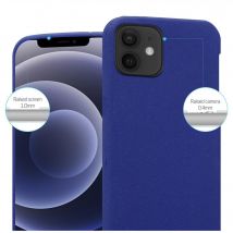 Funda rígida para Apple iPhone 12 MINI en FROST DARK BLUE Cubierta protectora Funda flexible de silicona TPU - Nuevo