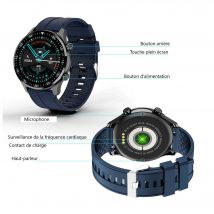 Montre Connectée Bluetooth Multifonctions, bleu