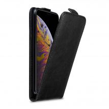Coque pour Apple iPhone XS MAX en NOIR NUIT Housse de protection Étui au design flip avec fermeture magnétique