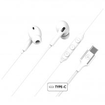 BIG BEN FPYKPINTRAUSBCW écouteur/casque Avec fil Ecouteurs Appels/Musique USB Type-C Blanc
