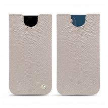 Pochette cuir Apple iPhone 14 Plus - Pochette - Taupe innocent ( Pantone #d6d2c4 ) - NOREVE