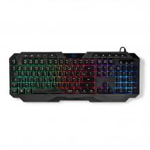 Nedis GKBD110BKFR clavier Jouer USB AZERTY Français Noir