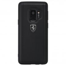 Funda de piel auténtica Ferrari Heritage Portofino para Samsung Galaxy S9, Negro - Nuevo