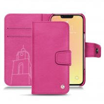 Funda de piel Apple iPhone 13 - Solapa billetera - Rosa - Piel lisa de primera calidad - Nuevo