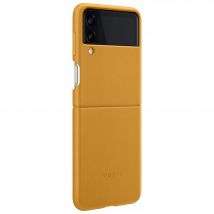 Coque Samsung G Z Flip 3 en Cuir Moutarde Samsung
