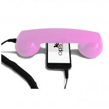 Microtelefono retrò per smartphone Android - Rosa - Nuovo