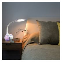 Lampe de bureau LED HP Bluetooth micro intégré blanche