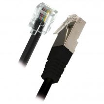 APM Cordon ADSL RJ11/RJ45 - Mâle/Mâle - Noir - 2m