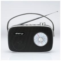 Radio AM/FM Halterrego de estilo retro, BT V5.0, USB y lector de tarjetas micro SD, 3w RMS, Aux IN y toma de auriculares. Adaptador o puerto USB-C, 