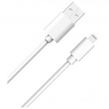 Cable USB A/Lightning 2 m 2,4A Blanco WOW - Nuevo