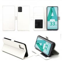 Samsung Galaxy A53 5G Etui housse rabat protection blanche