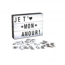 LIVOO Technology TEA179 Boîte lumineuse à Message Transparent/Noir