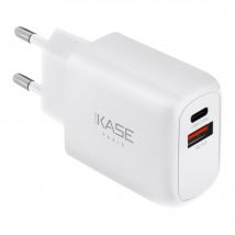 Chargeur secteur mural UE double USB universel PowerPort Speed LITE Charge Rapide 20W (Power Delivery), Blanc