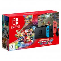 Switch & Mario Kart 8 Deluxe - Console de jeux portables 15,8 cm (6.2 ) 32 Go Écran tactile Wifi, Noir, Bleu, Rouge