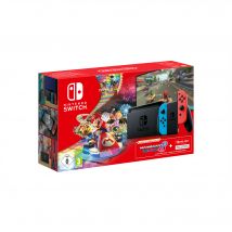Switch & Mario Kart 8 Deluxe et 3 mois d'abonnement NSO- console de jeux portables 15,8 cm (6.2 ) 32 Go Écran tactile Wifi Noir, Bleu, Rouge