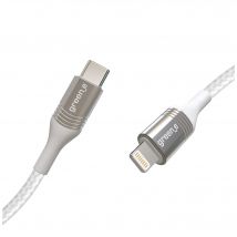 GREEN E - Cable Ecoconçu pour IPHONE 13 Lightning vers USB-C - 2 m - BLANC