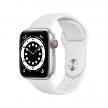 Apple Watch Series 6 OLED 40 mm Numérique 324 x 394 pixels Écran tactile 4G Argent Wifi GPS (satellite)