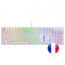 Mars Gaming MK422 clavier USB AZERTY Français Blanc