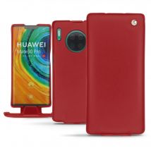 Housse cuir Huawei Mate 30 Pro - Rabat vertical - Rouge - Cuir lisse