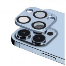 Protection en alliage métallique des objectifs photo pour Apple iPhone 13 Pro/13 Pro Max, Bleu titane