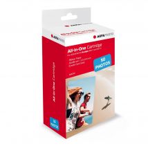 AGFA PHOTO - Cartucho y papel 5,3 x 8,6 cm AMC - Compatible AGFA PHOTO Realipix Mini S, Realipix Mini P, Kodak Mini Printer 2, Kodak Mini Shot - Nuevo