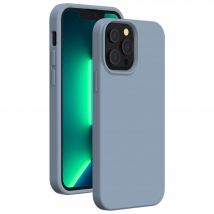 Coque iPhone 13 Pro Silicone SoftTouch Storm Blue Bigben