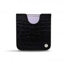 Pochette cuir Samsung Galaxy Z Flip4 - - Noir - Cuir Abaca