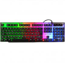 The G-Lab Keyz Neon teclado USB AZERTY Francés Negro - Nuevo