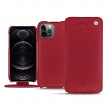 Funda de piel Apple iPhone 12 Pro - Solapa vertical - Rojo - Piel saffiano - Nuevo