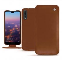 Housse cuir Huawei P20 Pro - - Marron - Cuir lisse