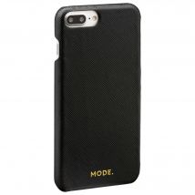 Coque rigide London Mode en cuir noir pour iPhone 6 Plus/6S Plus/7 Plus/8 Plus