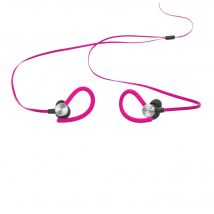 Auriculares Sport Waterproof Rosa In-ear, Earloop Cable plano - Nuevo