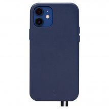 Coque iPhone 12 mini Elysée en Cuir full covering Bleue Nuit Artefakt
